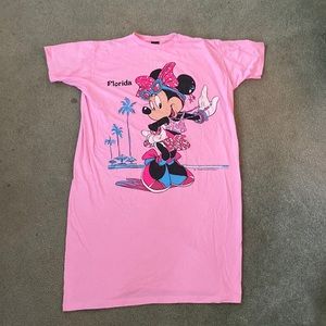 Pink Disney Minnie Mouse Florida Dress Length Beach T-Shirt